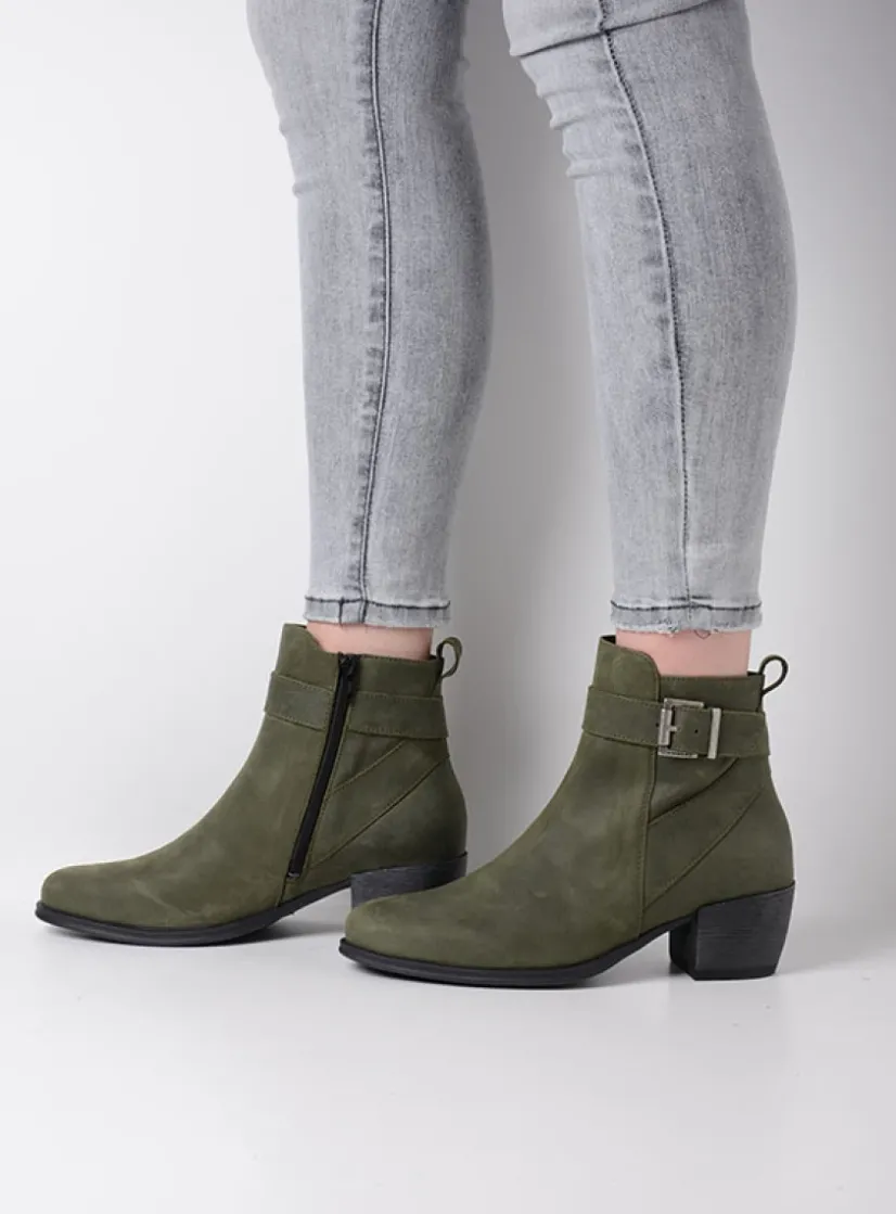 Wolky Zavalla HV - forestgroen nubuck<DAMES Cowboylaarzen|Herfst/Winter