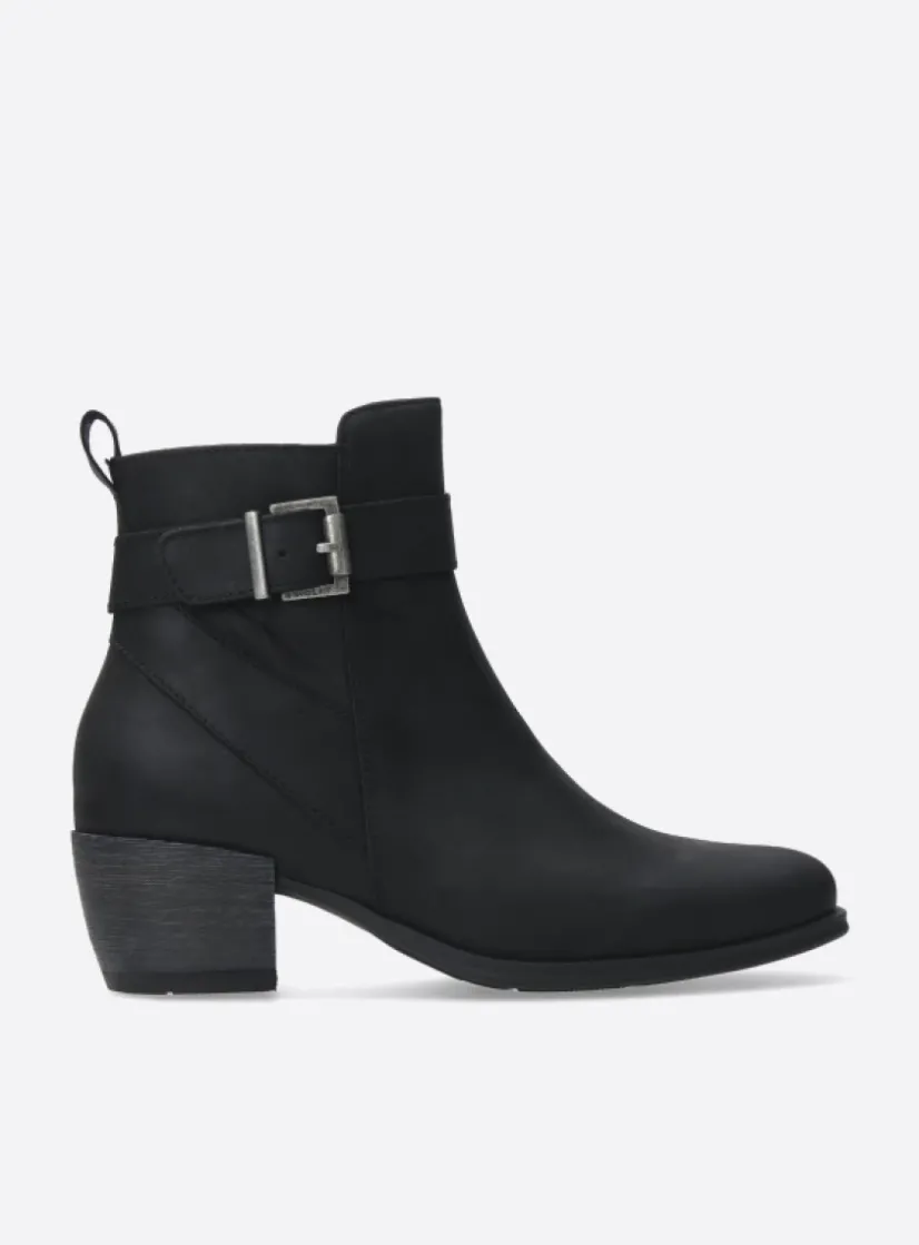 Wolky Zavalla HV - zwart nubuck<DAMES Herfst/Winter|Enkellaarsjes