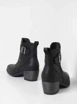 Wolky Zavalla HV - zwart nubuck<DAMES Herfst/Winter|Enkellaarsjes