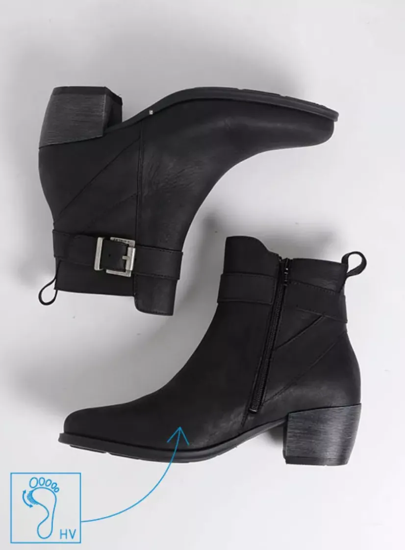 Wolky Zavalla HV - zwart nubuck<DAMES Herfst/Winter|Enkellaarsjes